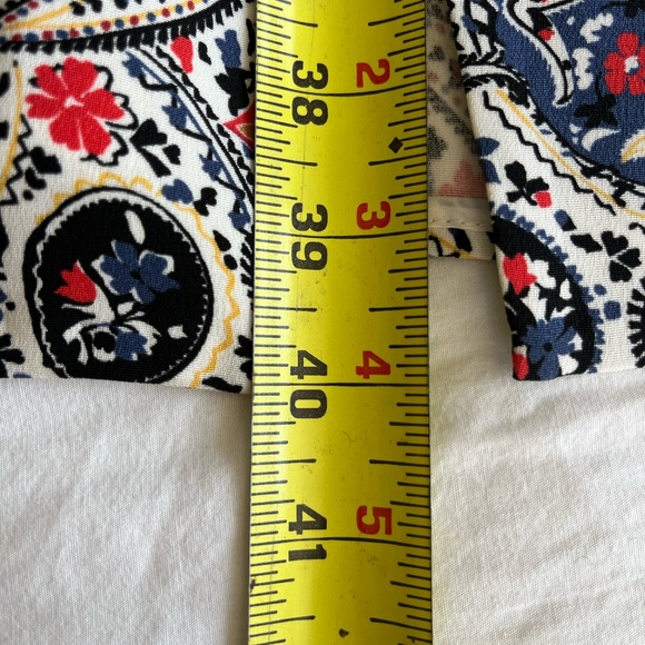 Louis Vuitton Navy Blue, Red, and Cream Floral Dress Size 36 - Picture 11 of 14